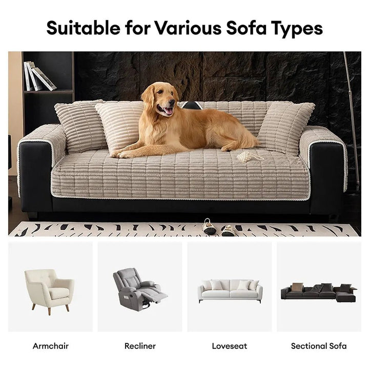 Waterproof Cozy Flannel Sofa Protection Non-Slip Couch Cover - Pawtique