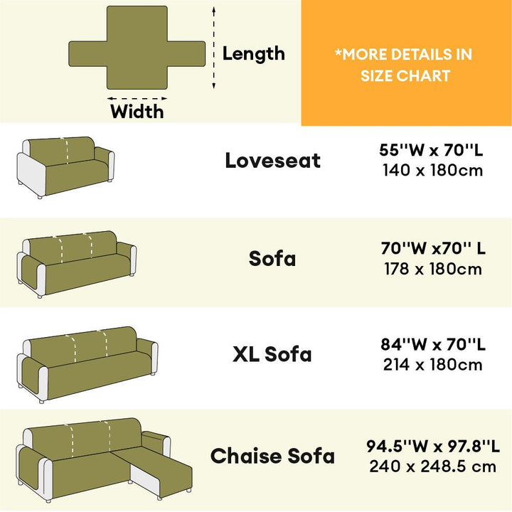 Waterproof Non-Slip Furniture Protector One-Piece Pet Couch Cover-Slipsafe - Pawtique