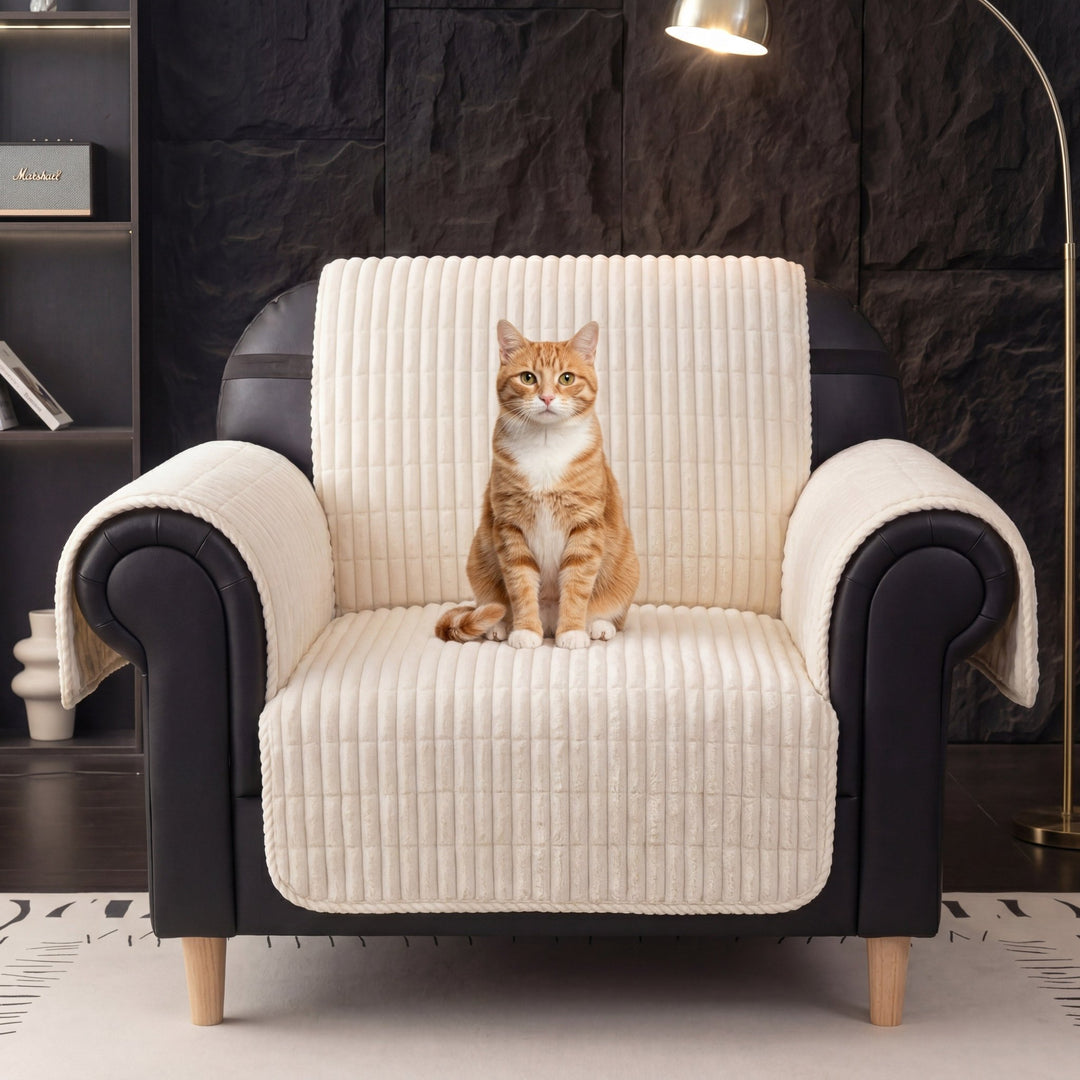 Waterproof One-Piece Cozy Flannel Sofa Protection Non-Slip Recliner Couch Covers - Pawtique