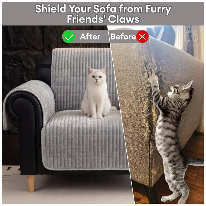 Waterproof One-Piece Cozy Flannel Sofa Protection Non-Slip Recliner Couch Covers - Pawtique