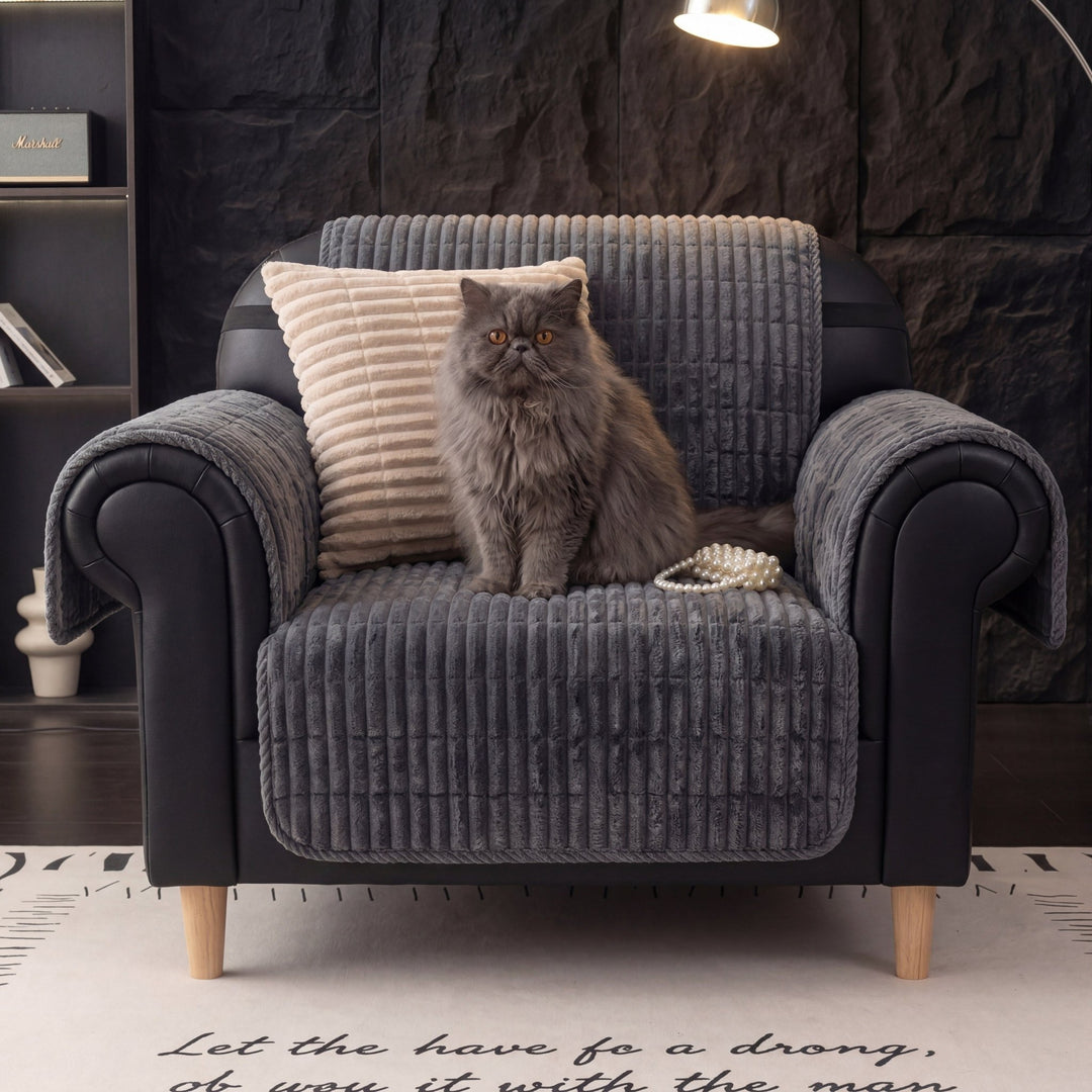 Waterproof One-Piece Cozy Flannel Sofa Protection Non-Slip Recliner Couch Covers - Pawtique