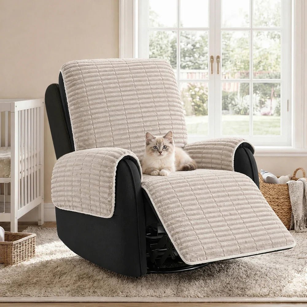Waterproof One-Piece Cozy Flannel Sofa Protection Non-Slip Recliner Couch Covers - Pawtique