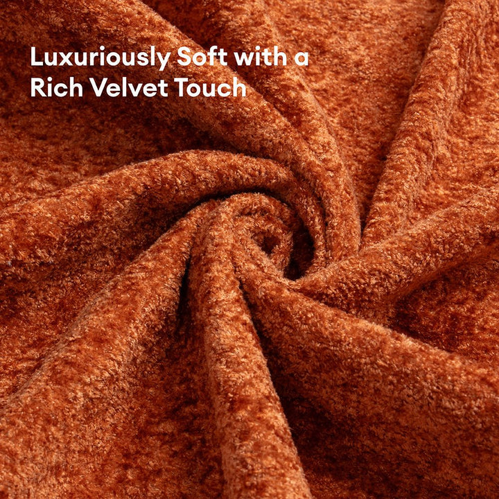 Waterproof Plush Velvet Contrast Wavy Edge Couch Cover - Pawtique