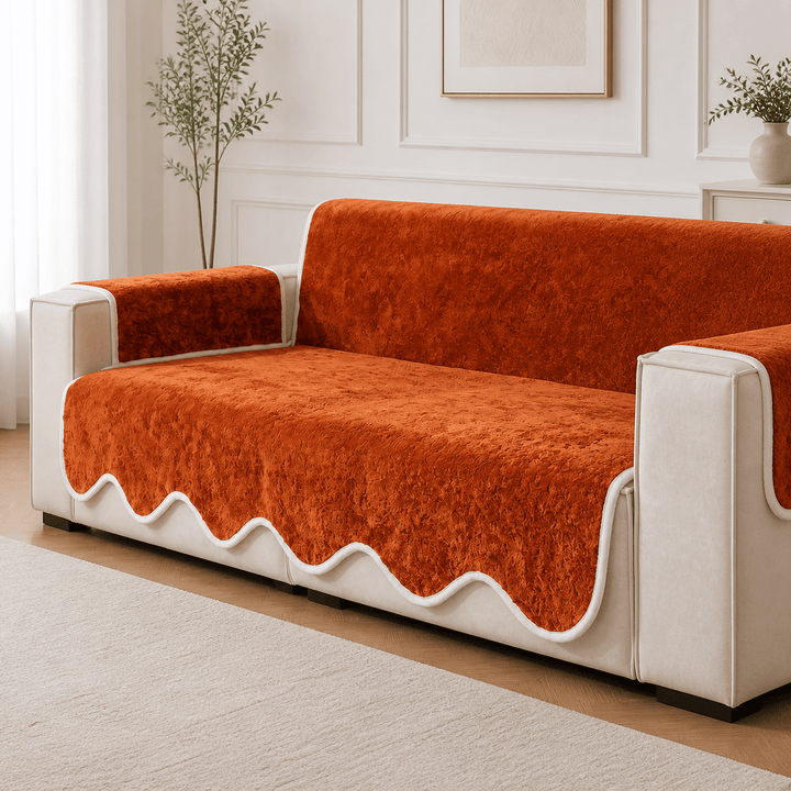 Wavelle Waterproof Plush Velvet Pet Couch Cover - Pawtique